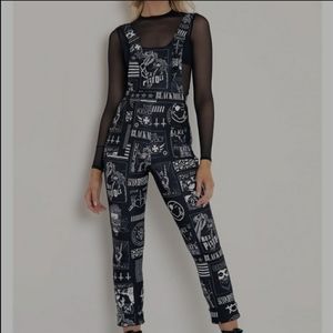 Blackmilk punk rocklarge overall cuff pants nwt